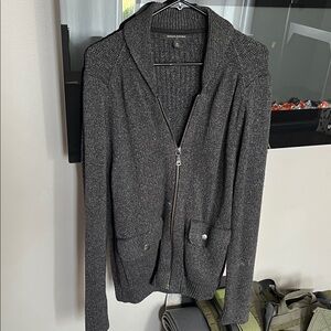 Men’s Gray Banana Republic Zip-Up Jacket, Size M